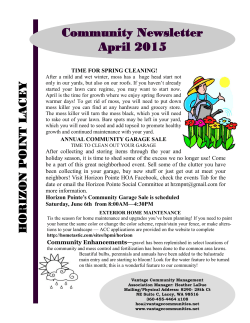 Community Newsletter April 2015