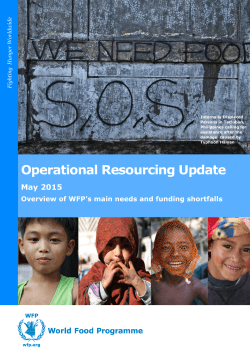 Operational Resourcing Update - WFP Remote Access Secure