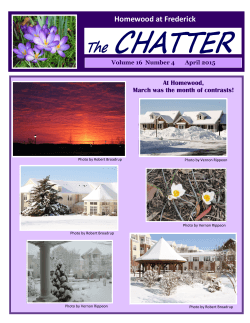 to read the April Chatter! - Homewood Retirement Centers