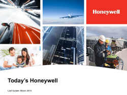 Today`s Honeywell Corporate Overview