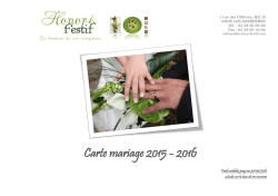 Carte mariage 2015 - 2016