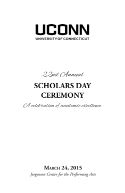 22nd Annual SCHOLARS DAY CEREMONY