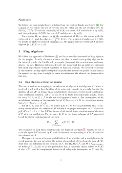 Short notes introducing the Flag Algebras in the case of graphs