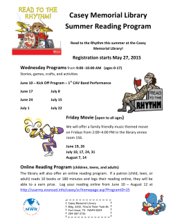 Casey Memorial Library Summer Reading Program