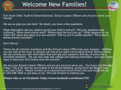 Welcome New Families 2015