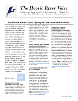 Winter 2015 newsletter.pub - Hoosic River Watershed Association