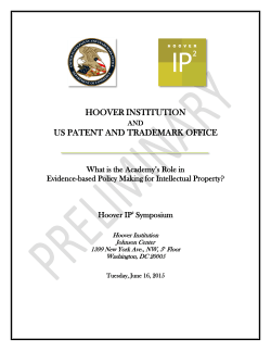 HOOVER INSTITUTION US PATENT AND TRADEMARK OFFICE