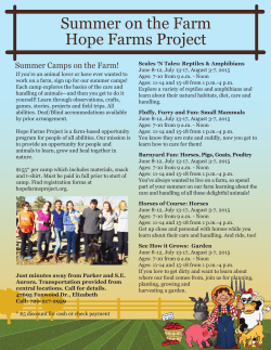 our flyer - Hope Farms Project
