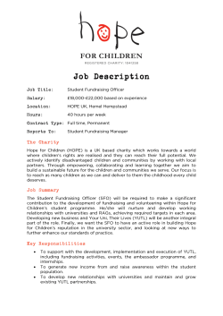 Job Description - Hope for Children