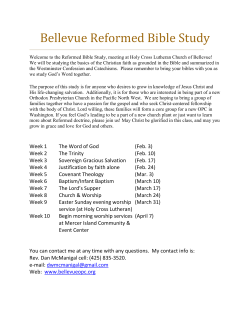 Bellevue Reformed Bible Study
