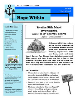 Hope Within - Hope Reformed Church