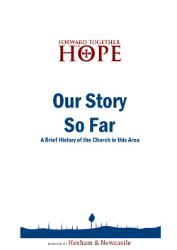 Our Story So Far - Forward Together in Hope