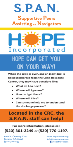 HOPE can GET YOU ON YOUR WAY!