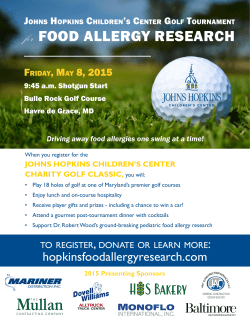 for food allergy research - Charity Golf Classic to benefit the Johns