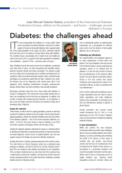 Diabetes: the challenges ahead