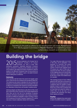 Building the bridge - Horizon 2020 Projects