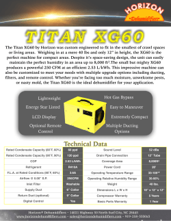 titan xg60 - Horizon Dehumidifiers