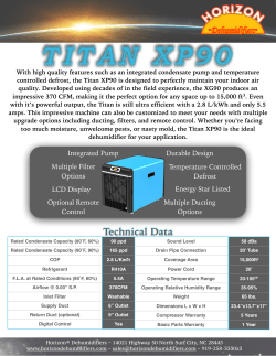 titan XP90 - Horizon Dehumidifiers