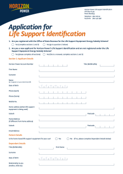 Application for Life Support Identification