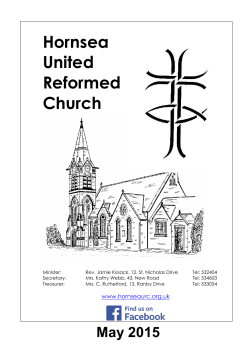 May 2015 - Hornsea United Reformed Church