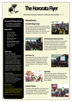 7. Newsletter (11.03.15) - Hororata School
