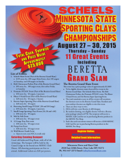 August 27 â 30, 2015 11 Great Events GRAND SLAM