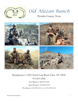 Old Alazan Ranch - Horse Creek Outfitters