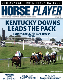 Horseplayer Monthly April Issue - Horseplayers Association of North