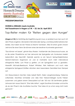 Top-Reiter malen fÃ¼r "Reiten gegen den Hunger"
