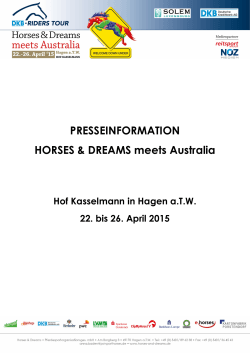 PRESSEINFORMATION HORSES & DREAMS meets Australia