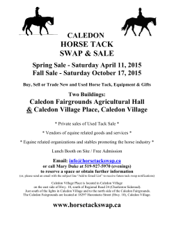 HORSE TACK SWAP & SALE - Caledon Horse Tack Swap