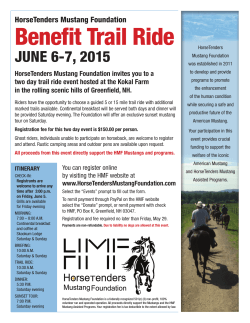 Benefit Trail Ride - HorseTenders Mustang Foundation