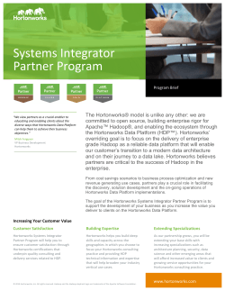 Systems Integrator Partner Program Brief April 2015