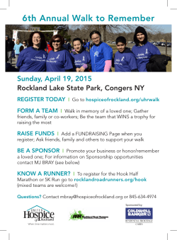 6th Annual Walk to Remember - United Hospice of Rockland