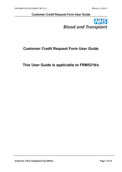 INF1270_1 Customer Credit Request User Guide