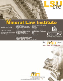 Mineral Law Institute - Louisiana State University
