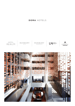 DOMA Hotels Brochure - Hotel Realm Canberra