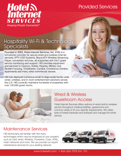Hospitality Wi-Fi & Technology Specialists