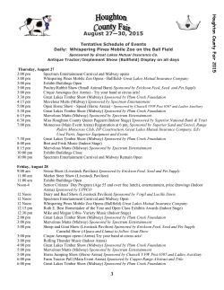 2015 schedule of events
