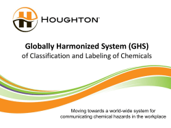 Globally Harmonized System (GHS)