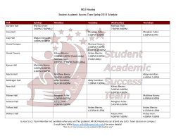 EKU Housing Student Academic Success Team Spring 2015