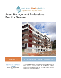 Asset Management Professional Practice Seminar