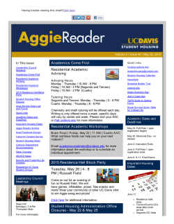 Academics Come First Residential Academic Advising Residential