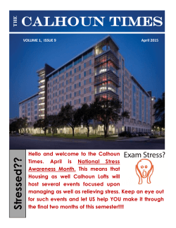 Calhoun Times April 2015 - University of Houston Student Housing