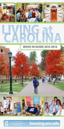 Move-In Guide 2015-2016  - UNC Chapel Hill Housing and