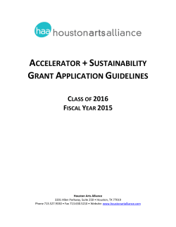 accelerator +sustainability grant application guidelines class of 2016
