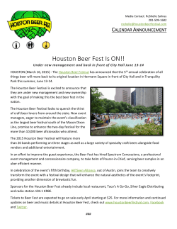 Houston Beer Fest Is ON!!