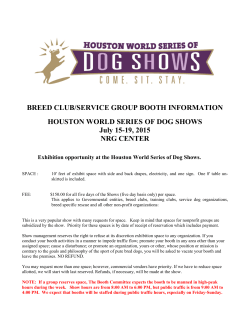 2015 Nonprofit Vendor Form - Houston World Series of Dog Shows