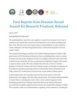 Four Reports from Houston Sexual Assault Kit Research Released