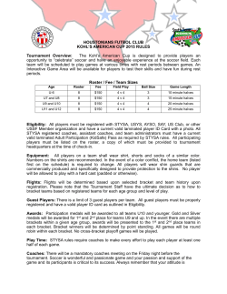 2015 Kohls Cup Rules TM - Houstonians Futbol Club